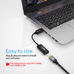 MT-VIKI DP to HDMI Adapter 8K Display Port Male to HDMI Female Converter Cable