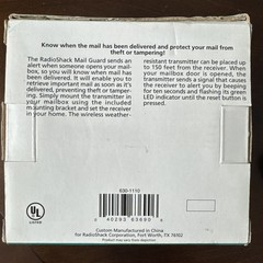 RadioShack Wireless Mail Guard 63-1110 – Mailbox Open Alert Device