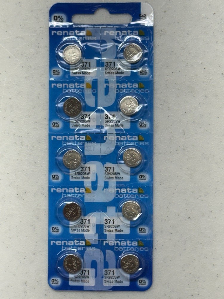 10 PACK RENATA 371 SR920SW SILVER 1.55V EXP 1/2027 FRESH FREE SHIPPING USA