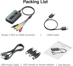 HDMI Upscaling Converter: RCA/S-Video to 720p/1080p with Plug and Play Design