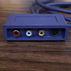 ATI 8-Pin Mini Din TO 4 PIN S-Video 3 RCA Component Adapter Purple Cable