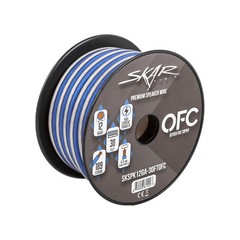 Skar Audio Elite 12 Gauge Oxygen-Free Copper Speaker Wire – 30 Feet (Blue/White)