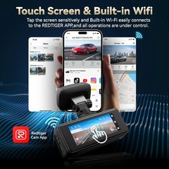 REDTIGER Dash Camera 4K Front and Rear Dash Cam Built-In WiFi & GPS, App control
