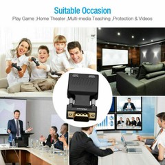 VGA To HDMI Adapter Full HD 1080P Audio Video Converter Laptop PC To TV HDTV AV