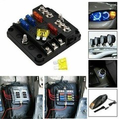 6 Way Fuse Block Car Boot Power 12-24V Blade Holder Box Waterproof LED Light