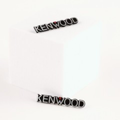 2X KENWOOD speaker Logo Nameplate Badge Replacement Piece 36.5mm X 5.8mm