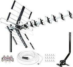 Five Star Outdoor HDTV Antenna up to 200 Mile, Digital Antenna, Kit + J Mount