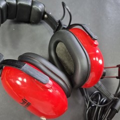 SoftComm Aviation Electronics Headset Child Size Red Volume Adjustment Tested