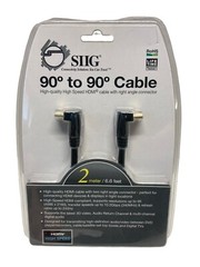 SIIG 10 feet 90 Degree to 90 Degree Cable – 2M – HDMI for Audio/Video Device