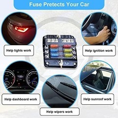 300Pcs Car Fuse Assortment Kit, 160 Mini Blade Fuses Automotive + 90 Standard