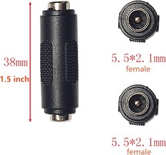 500 DC Coupler Female to Female 5.5mm 2.1mm Barrel Jack Power Connector Plug Lot