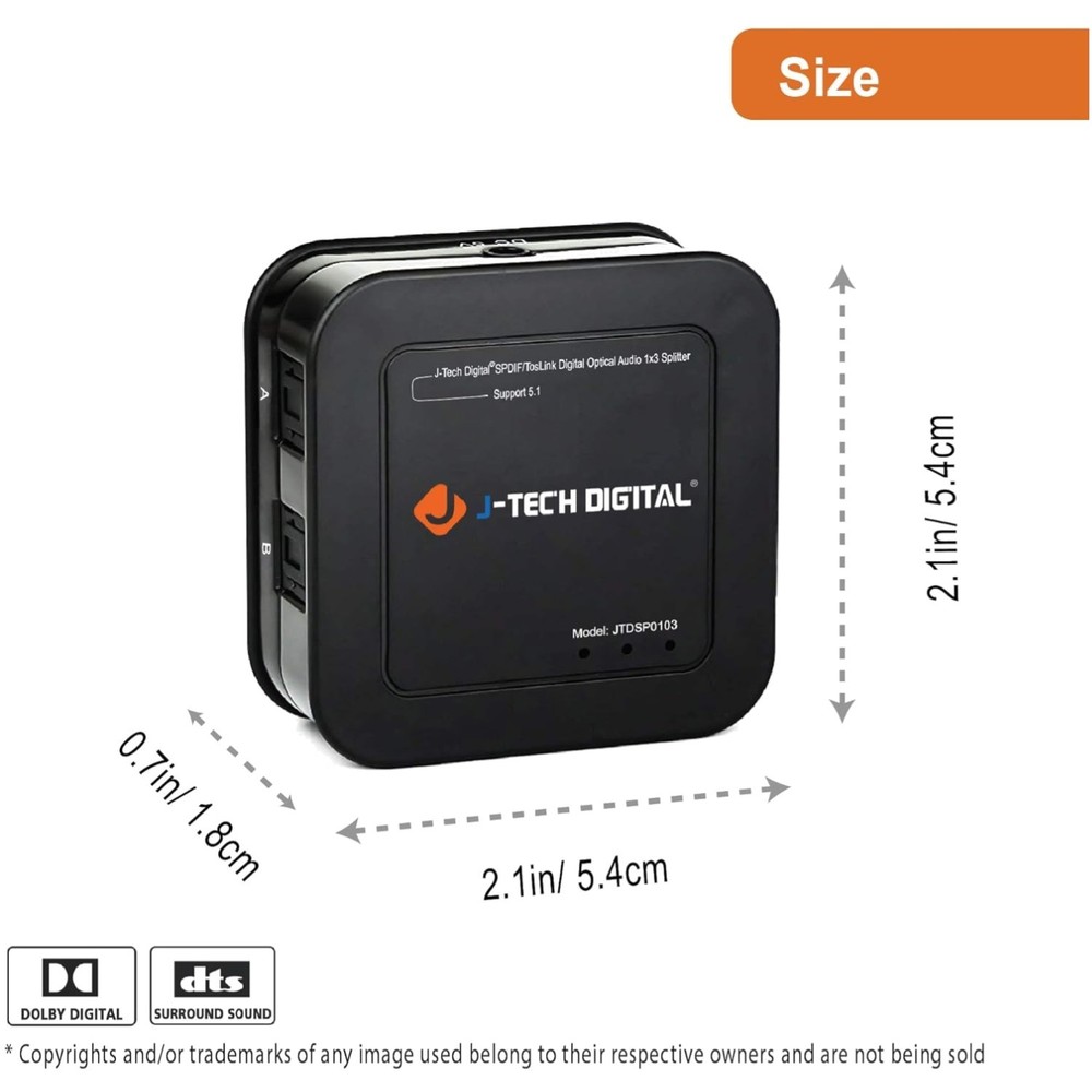 Optical Splitter 1:3 Out SPDIF Splitter