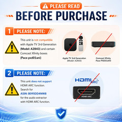 4K 60Hz HDMI Audio Extractor Converter SPDIF + 3.5MM Output Supports HDMI 2.0