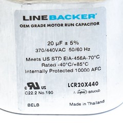 Supco Capacitor Oval Run 20 uf mfd 370/440 Volts for HVAC Motors