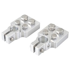 For Car Audio 4 Spot Flat Battery Terminals Bolt For 4/0 AWG Lugs Gauge Pair