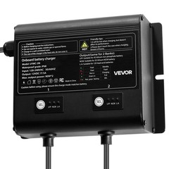 VEVOR 2-Bank 5A 12V Smart Marine Battery Charger Onboard IP68 Waterproof Boat RV