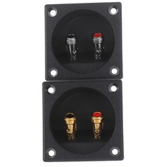 1PC Speaker Box Terminal 2-Wire Round Spring Cup Connector Subwoofer Enclosure