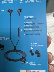 JLab Audio JBUDS PRO USB-C Wired Earbuds, Black EPROTPCRBLK123