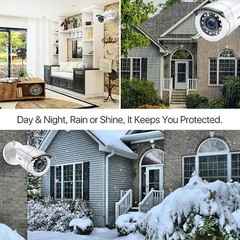 ZOS 1080P 4-IN-1 Bullet Outdoor CCTV Security Camera System 80ft Night Vision