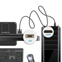 New HDMI to DVI-D 24+1 Pin Monitor Display Adapter Cable Male/Male HD HDTV 6 FT