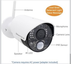 2 New CasaCam GuardianCams Deluxe (AC Powered 1080p Night Vision w/ Power Units)