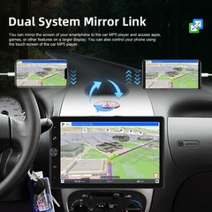 10.4″ 1 DIN Car Stereo Radio Carplay Android Auto Vertical Screen GPS + Camera