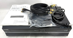 Toshiba DVR670KU DVD Recorder VCR Combo Dubbing Tested W/ Cables HDMI and Papers