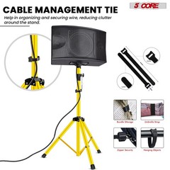 5 Core Speaker Stand Adjustable 31 to 36″ PA DJ Tripod Heavy Duty w 35mm Mount
