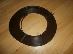 25 FT VINTAGE BROWN 300 OHM FLAT TWIN LEAD TV FM ANTENNA WIRE ,NOS
