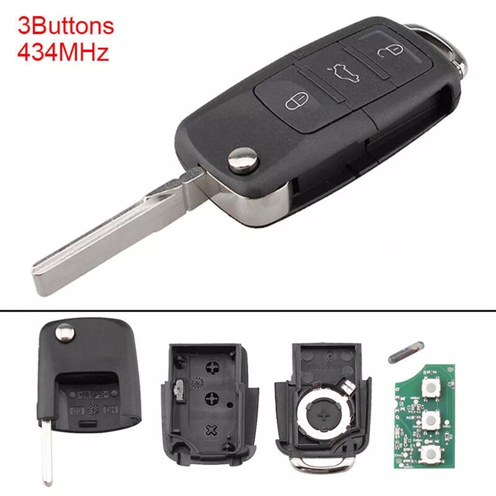 GENUINE VW SKODA SEAT KEY FOB 3 BUTTON REMOTE CONTROL 1J0959753DA 434MHz-