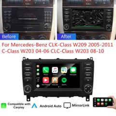 7″ Android 11 Stereo Radio GPS 2+32GB For Mercedes C-Class W203 CLK W209 Carplay