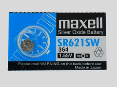 MAXELL 364 SR621SW Watch Battery 1Pc (Exp. 10/2030)