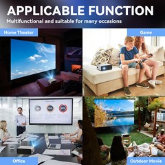4K Projector Smart Netflix 35000LMS 1080P 5G WiFi Bluetooth Video Home Theater