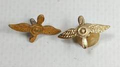 Vintage Lot 8 pcs Collectible Soviet Aluminum Small Badges-Emblems for Clothing