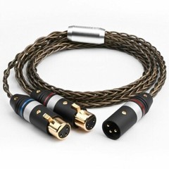 Hifi XLR To 2XLR Cable Occ Silver Plated High Quality XLR Splitter Y XLR Audio