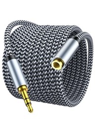 Headphone Extension Cable 10ft – 3.5mm Extension Cable Nylon Braided Aux Cord…
