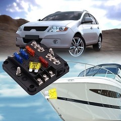 6 Way Fuse Block Car Boot Power 12-24V Blade Holder Box Waterproof LED Light