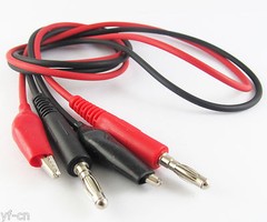 25 pairs 0.8M/2.6ft High Quality Test Cable 4mm Banana plug to Alligator Clip