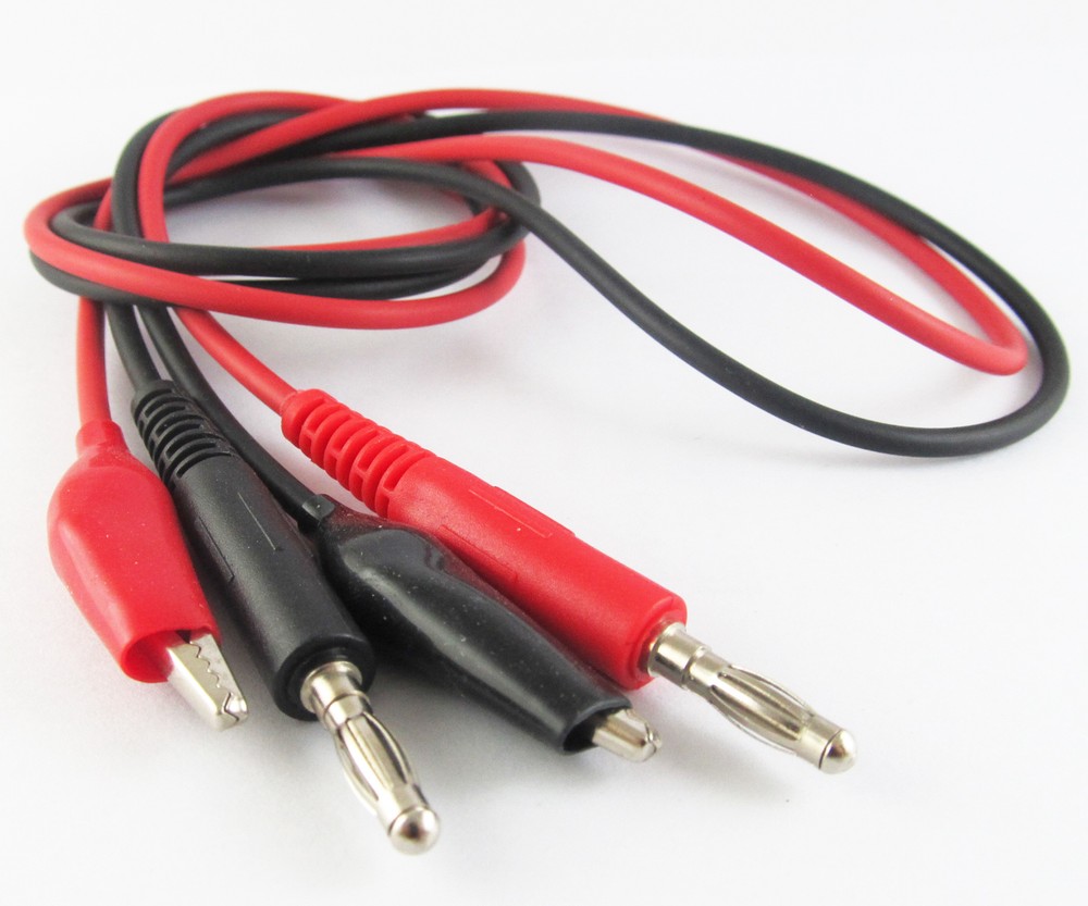 25pairs 0.8M/2.6ft 4mm High Quality Test Cable Banana plug to Alligator Clip