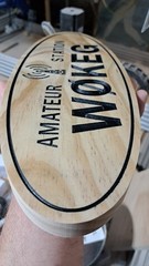 Carved And Painted Wood Callsign Plaque Wall Hanging Sign For Ham/Amateur Radio