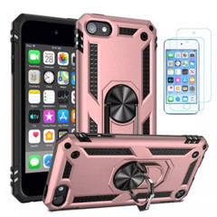Heavy Duty Dual Layer Case 360° Rotating Ring Kickstand for iPod Touch 7 6 5th