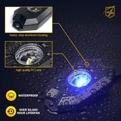 Xprite RGBW LED Rock Lights Neon Kit Remote Control Bluetooth For Jeep Truck UTV