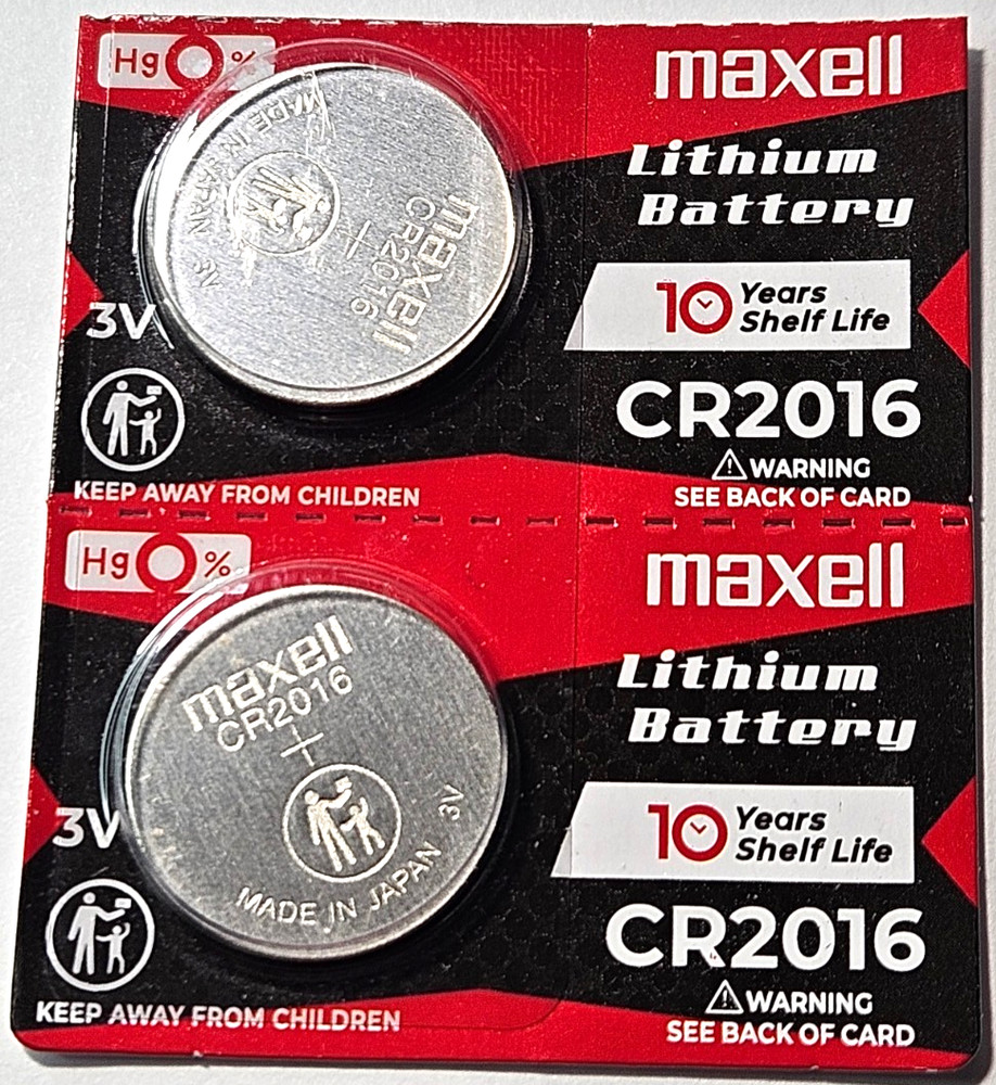 2 PK CR2016 MAXELL (MADE IN JAPAN) DL2016 ECR2016 (GREAT EXP 12/2036) FREE SHIP