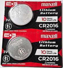 2 PK CR2016 MAXELL (MADE IN JAPAN) DL2016 ECR2016 (GREAT EXP 12/2036) FREE SHIP