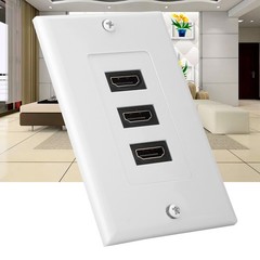 3-port HD Video Panel Socket USB Hub Adapter Wall Socket