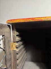 Rustic Indian Bohemian Handicraft Wooden Music CD Storage Desktop Table Cabinet
