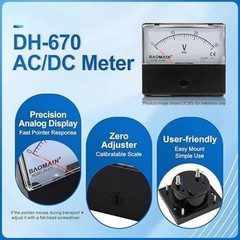 Ammeter DH-670 AC 0-20A Rectangular Ampere Needle Panel Meter Gauge Amperemeter