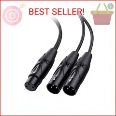 Cable Matters Balanced XLR Splitter Cable – 1.5ft / 0.5m, XLR Y Cable 2 Male to