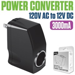 Compact Power Converter, 120V AC to 12 V DC (3000mA) Female Power Converter.