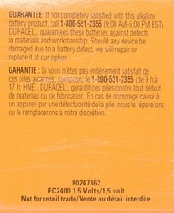 Duracell Professional AAA Alkaline Battery (PC2400) 24 PACK
